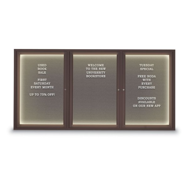 United Visual Products Indoor Enclosed Combo Board, 42"x32", Black Frame/Blue & Burgundy UVCB4232B-BLUE-DBURGU